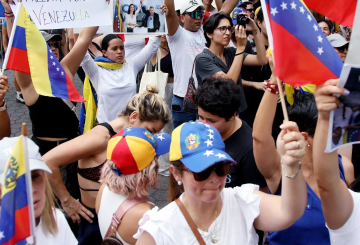 Venezolanos en protesta