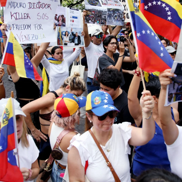 Venezolanos en protesta